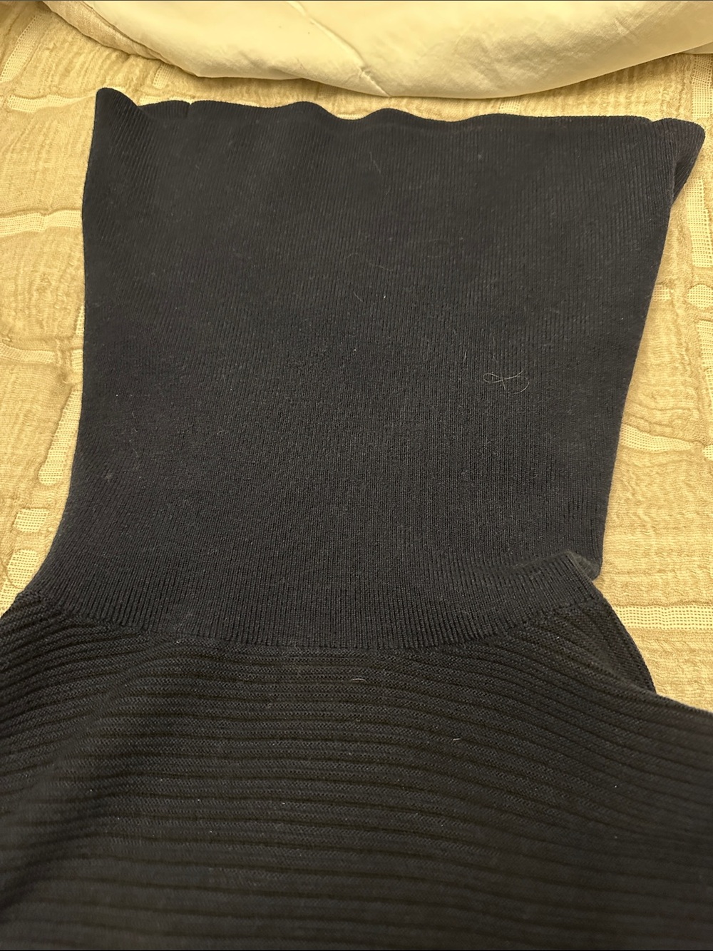 Club Monaco Navy Ribbed Funnel Cowl Sweater - Picture 6 of 9
